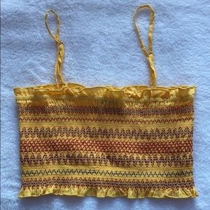 forever 21 yellow crop top